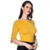 Banned Retro Oonagh Basic Top in Mustard