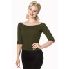 Banned Retro top Wickedly Wonderful - Olive