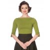 Banned Retro Oonagh Basic Top in Olive Green