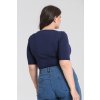 Hell Bunny retro top Philippa - Navy