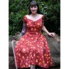 Collectif retro šaty Dolores - Hedgehogs and Leaves