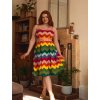 Collectif retro šaty Dorothy - Rainbow Chevron