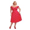 Collectif Red Polka Dot Dolores Doll Dress