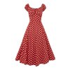 Collectif Red Polka Dot Dolores Doll Dress