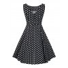 Collectif retro šaty Hepburn Doll - Polka Dot