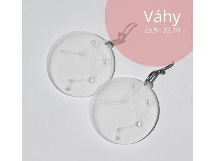 Náušnice souhvězdí váhy