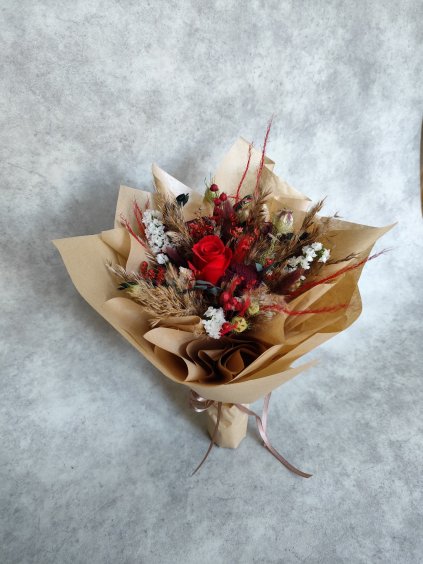 Sušená kytica - Madam Red