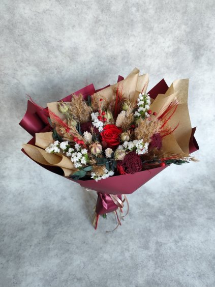 Sušená kytica - Limona Rose