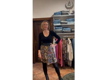 Sukně s volány - kašmírový vzor