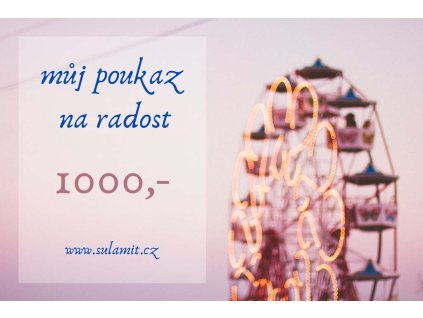 Dárkový poukaz v hodnotě Kč 1000,-