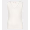 Bílý top z úpletu s výtřihem do V