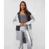 Kardigan šedo-bílé bloky