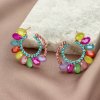 Štrasované náušnice E98789 - mix barev