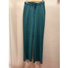 Široké kalhoty z modalu - smaragdové