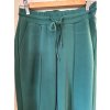 Široké kalhoty z modalu - smaragdové
