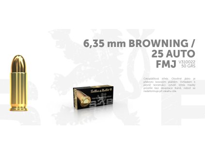 Screenshot 2025 12 10 at 12 26 43 6 35 mm BROWNING 25 AUTO – FMJ (V310022) – 50 GRS – Sellier & Bellot
