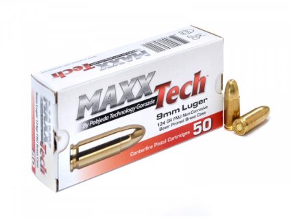 9mm Luger MAXXTech 124gr 8,04g FMJ Po9x19124 s