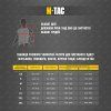 M TAC Thermal Fleece Shirt Delta Level 2 Hex tabulka velikostí