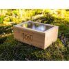 dřevěný box na čaje se skleněným víkem a gravírovaným logem (4)