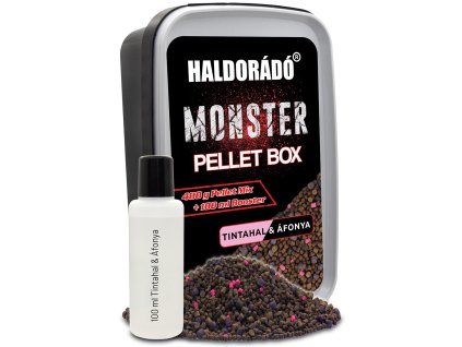 Haldorádó MONSTER Pellet Box - Tintahal & Áfonya - Kalmár-Čučoriedka