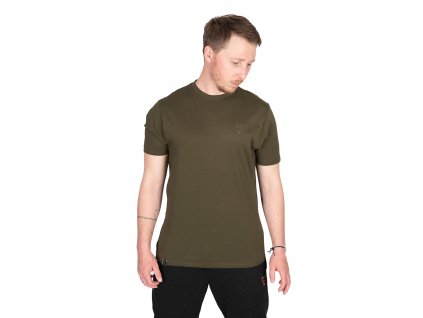 Fox Khaki Fox Head Logo T-Shirt
