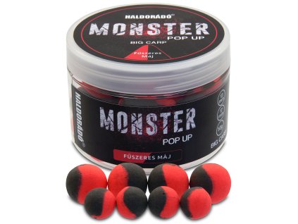 HALDORÁDÓ MONSTER Pop Up Big Carp 13, 17 mm  - Fűszeres Máj