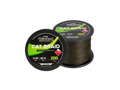 WIZARD PLETENÁ ŠNÚRA CAT BRAID TMAVO HNEDÁ 200M