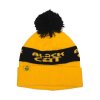 black cat ciapka yellow bobble hat