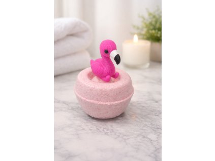 Šumivá bomba s plameňákem