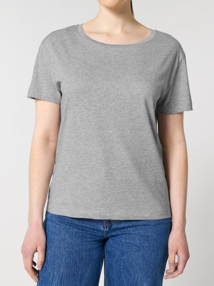Dámské Basic tričko · Melír šedý