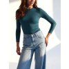 TENCEL™ Žebrované tričko s dlouhým rukávem · Láhvová