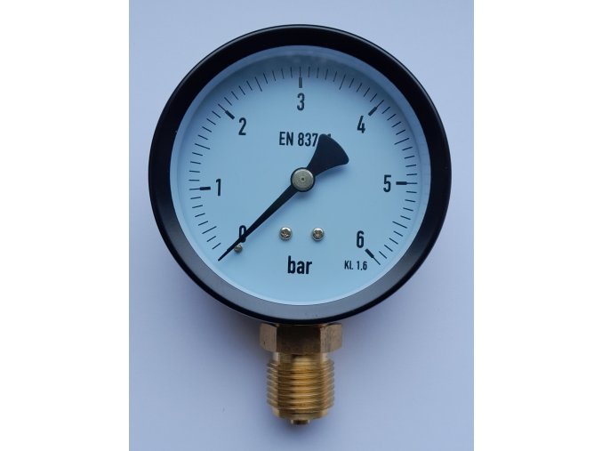 Manometr standardní pr. 80mm, spodní G1/2, rozsah 0-6 bar