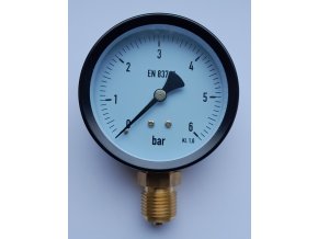 Manometr standardní pr. 80mm, spodní G1/2, rozsah 0-6 bar