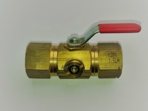 Kohout 2cestný DK 2202L Light M20x1,5 PN25 voda červená páčka