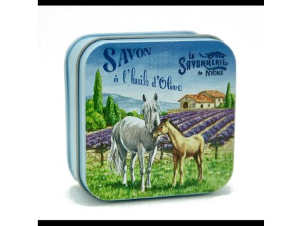Mýdlo v plechové dóze farma - kůň