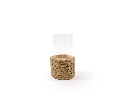 Betonový svícen se sklem prům.13xv.22cm