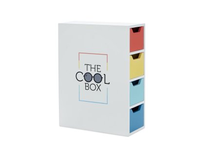 1496 - Krabice na sluneční brýle, the cool box, vícebarevná, dřevěná, 24x18x8