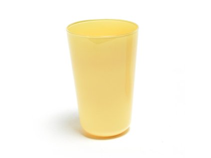 Skleněný pohár světle žlutý matný "elegantní" ml 400 dárková krabička cm 8xh13