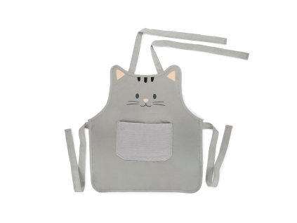 Zástěra,Kitty,šedá,dětská,50 cm, 50x43x0,2