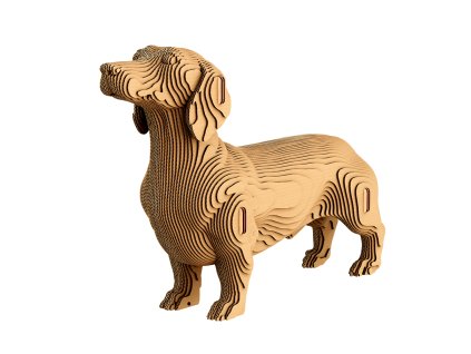 3D Puzzle skládačka Cartonic Jezevčík z eko-kartonu