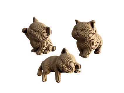 3D Puzzle skládačka Cartonic Tři Koťata z eko-kartonu