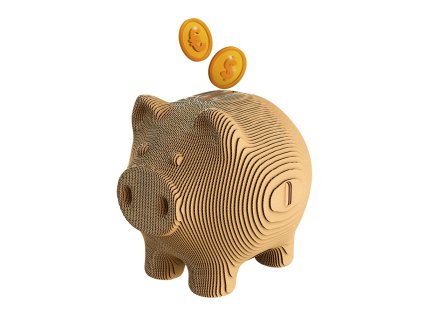 3D Puzzle skládačka Cartonic Prasátko Kasička z eko-kartonu