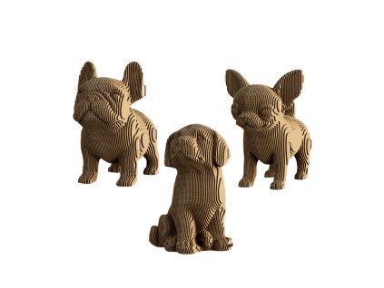 3D Puzzle skládačka Cartonic Tři Štěňata z eko-kartonu