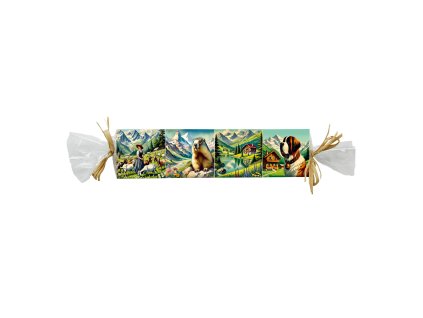 Celofanový sáček se 4 mýdly 50 g – Alpy
