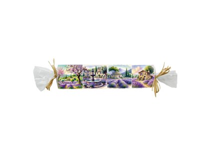 Celofanový sáček se 4 mýdly 50 g – Provence