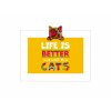 182936 vesely citat life is better with cats rozmery 21x14 8x0 5 cm