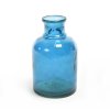 Modrá skleněná láhev prům. 12xh.20cm