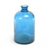 Modrá skleněná láhev prům. 19xh.31cm