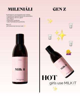 Spravila som tento post a normálne sa pri tom cítim staro 😭 …ale gen z má v jednom pravdu: "hot girls use MILK IT“ ☼