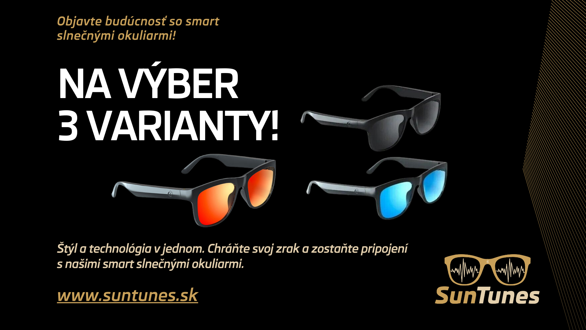 Smart Slnečné Okuliare 3 varianty